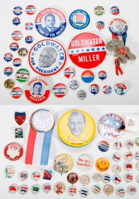 Collection of Political and Assorted Pins/Buttons