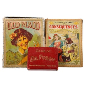 Three Antique Card Games, Milton Bradley and others