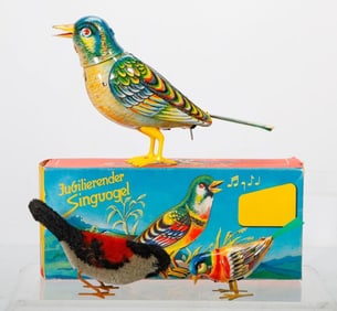 Vintage German Kohler Windup Bird, with others