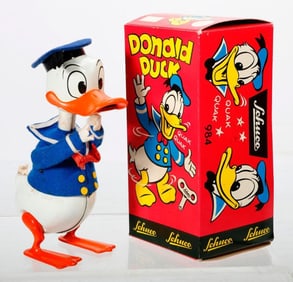 Vintage German Schuco Windup Donald Duck with Box