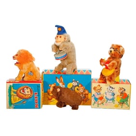 Vintage German/Japanese Windup Animal Toys (4)