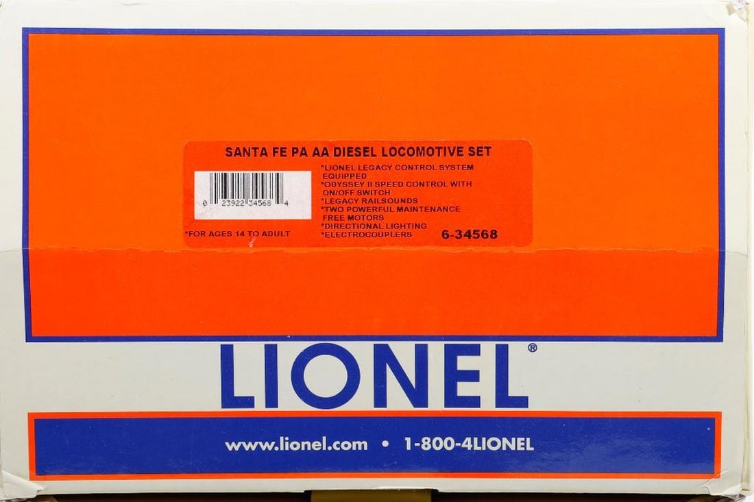 Lionel O Gauge 6-34568 Santa Fe PA-PA Diesel Locomotive Set