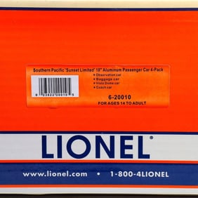 Lionel O Gauge, Modern 6-20010 UP City of Los Angeles Passenger Set 4-Pack