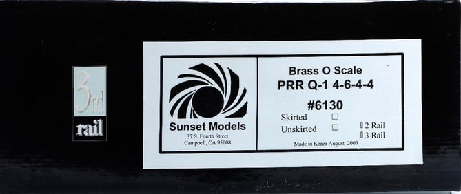 3rd Rail/Sunset O Scale PRR Q-1 4-6-4-4 #6130