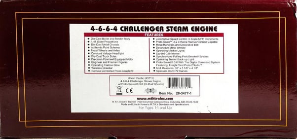 MTH O Gauge Union Pacific 4-6-6-4 Challenger 3-Rail