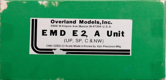Overland Models, Inc. O Gauge EMD E2 A Unit Diesel Loco