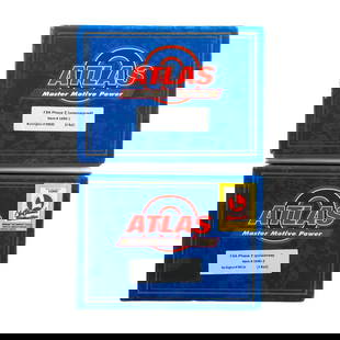 Atlas O Gauge Burlington F3 A-A Diesel Locomotive: Atlas O Gauge 3-Rail Burlington F3 A-A (powered and dummy) Diesel Locomotives in original shelf worn boxes.