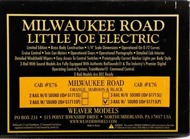 Weaver O Gauge Milwaukee Road Little Joe Electric Loco