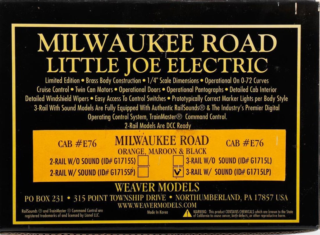 Weaver O Gauge Milwaukee Road Little Joe Electric Loco (1 of 5)