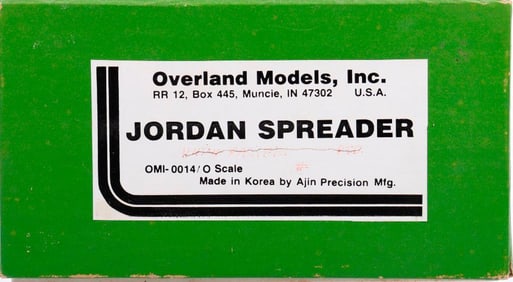 Overland Models O Scale Jordan Spreader