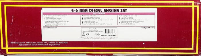 MTH O Gauge Union Pacific E-6 ABA Diesel Locomotive Set