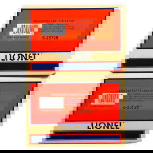 Lionel O Gauge California Zephyr 18" Aluminum 2-Pack: Lionel O Gauge 6-25727 Western Pacific "California Zephyr" 18 inch Aluminum Passenger Car 2-Pack (sleepers) in original shelf worn box