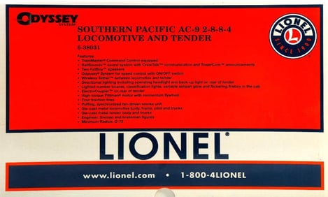 Lionel O Gauge Southern Pacific AC-9 2-8-8-4 Loco