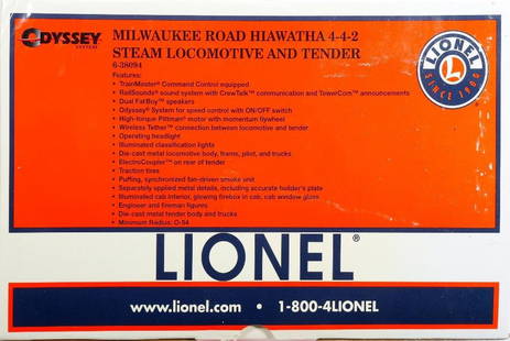 Lionel O Gauge 6-38094 Milwaukee Rd 4-4-2 Hiawatha: Lionel O Gauge 6-38094 Milwaukee Road Hiawatha 4-4-2 Locomotive and Tander in original shelf worn and faded box