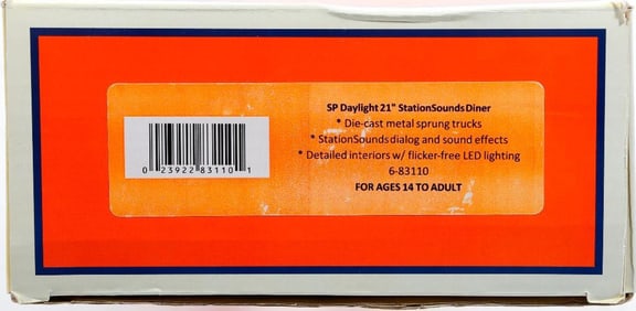 Lionel O Gauge SP Daylight 21 inch Railsounds Diner