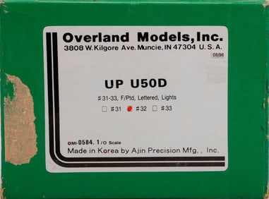 Overland O Gauge Union Pacific U50D #32