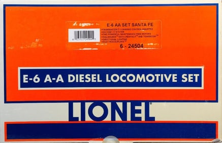Lionel O Gauge Santa Fe E-6 A-A Diesel Locomotive Set