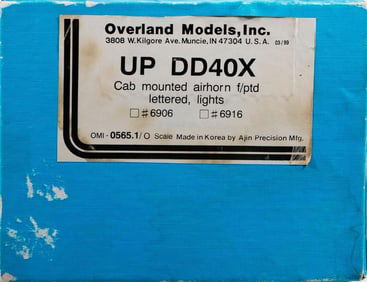 Overland O Gauge Union Pacific DD40AX Diesel Loco