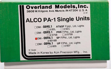 Overland O Gauge Southern Pacific Alco PA-1 Diesel Loco