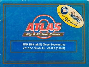 Atlas O Gauge Santa Fe EMD SW-9 Diesel Locomotive