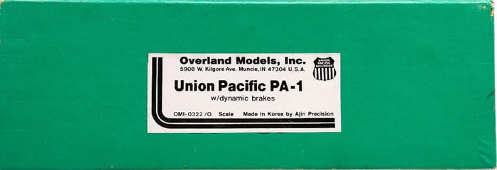 Overland O Gauge Union Pacific PA-1 w/dynamic brakes