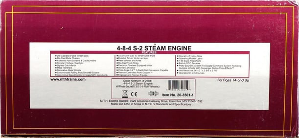 MTH O Gauge Great Northern S-2 4-8-4 Locomotive