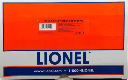 Lionel O Gauge Mohawk Pilot Steam Locomotive: Lionel O Gauge 6-11410 Mohawk Pilot Steam Locomotive in original shelf worn and faded box