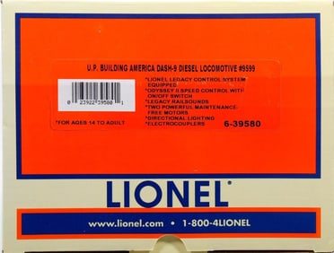 Lionel O Gauge Union Pacific Dash-9 Diesel Loco
