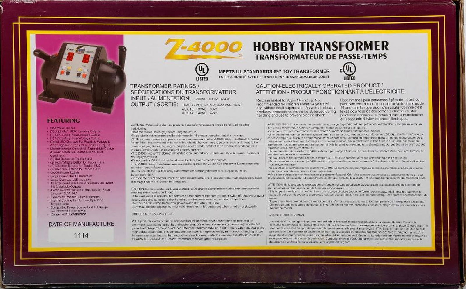 MTH 40-4000 Z-4000 Transformer (1 of 2)