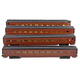 K-Line O Gauge (4) Pennsylvania RR Streamliner Cars