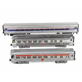 K-Line O Gauge Adolphus, Sunset 150 Obs. & Atlas Amtrak Coach