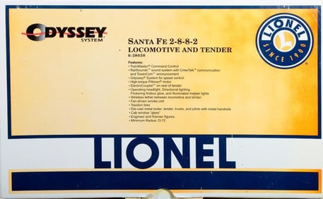 Lionel Santa Fe 2-8-8-2 Steam Locomotive and Tender