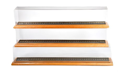 Three O Gauge Plexiglass Display Cases