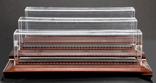Three O Gauge Plexiglass Display Cases