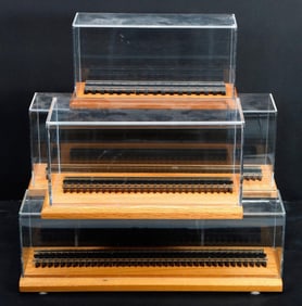 Four O Gauge Plexiglass Display Cases