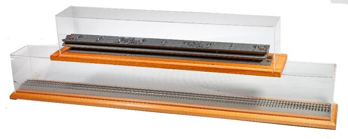 Two O Gauge Plexiglass Display Cases