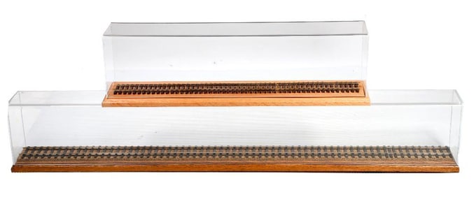Two O Gauge Plexiglass Display Cases