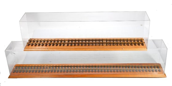 Two G gauge Plexiglass Display Cases