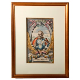 Portrait Engraving of Ferdinand Magellan, J. Ogilby