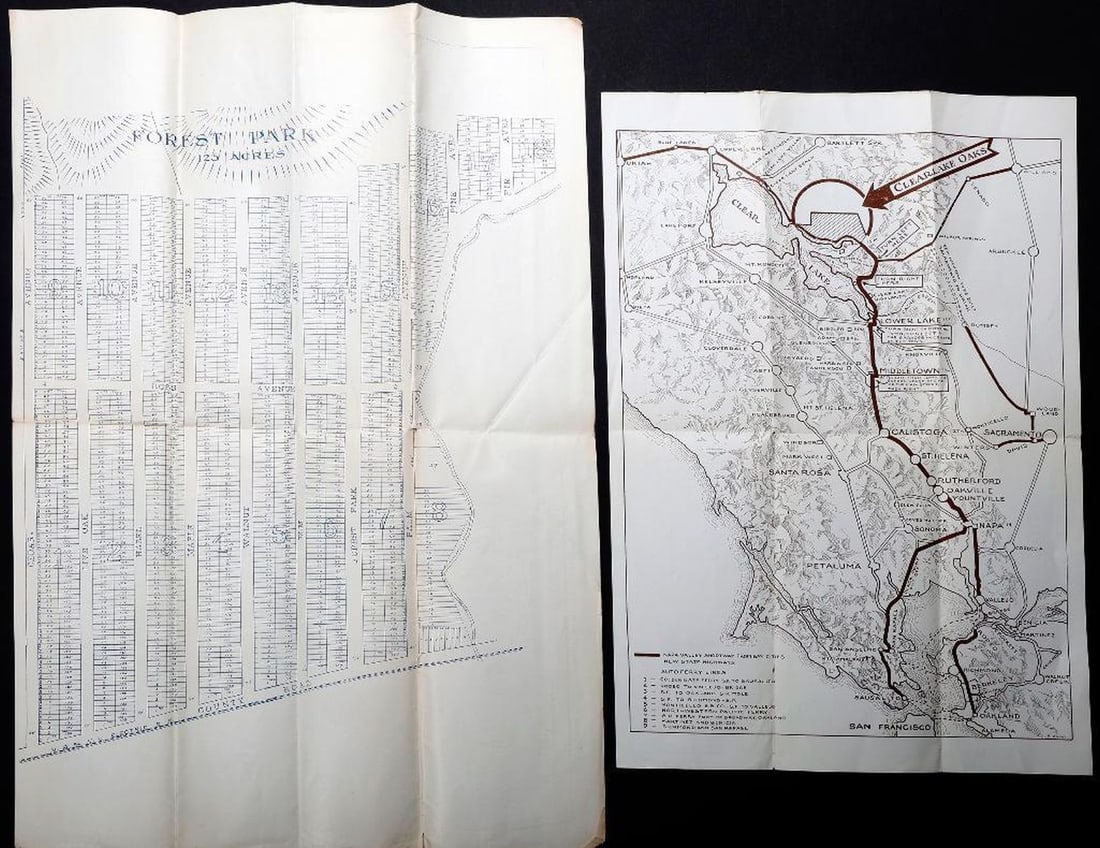 Napa, Sonoma, Lake County Maps/Real Estate Ephemera (4) (1 of 4)