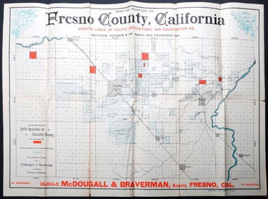 1916 Map of Sequoia National Forest, with Fresno Co. Plat Map