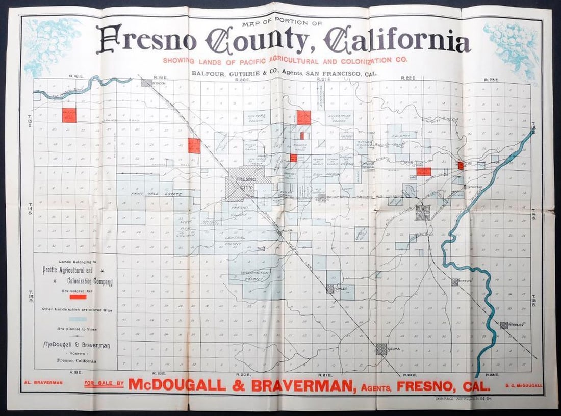 1916 Map of Sequoia National Forest, with Fresno Co. Plat Map (1 of 3)