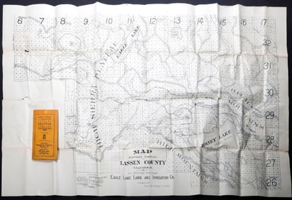1891 Lassen County Plat Map, with a 1912 Seattle Map