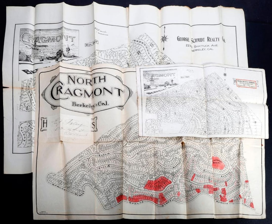 Berkeley Cragmont Area Early Tract Maps (3) (1 of 4)