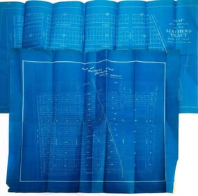 Early Berkeley, Mathews Tract Blueprint Maps (5)