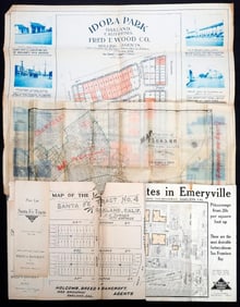 East Bay Real Estate/Promo Maps, incl. Santa Fe Tract and Idora Park