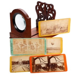Partial Graphoscope, with Stereoscope Card Collection