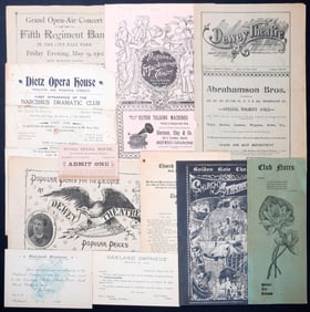 Collection of Theater/Music Ephemera, 1890s-1959s