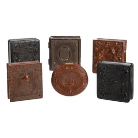 Small Union Case Daguerreotype, with Tintypes/Photo (6)