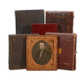 Daguerreotypes/Ambrotypes in Leather Cases (6)